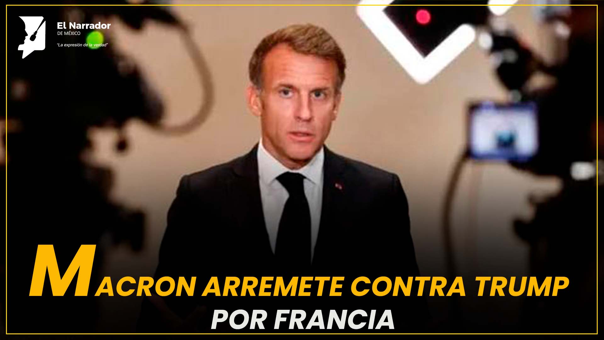 MACRON ARREMETE CONTRA TRUMP POR FRANCIA