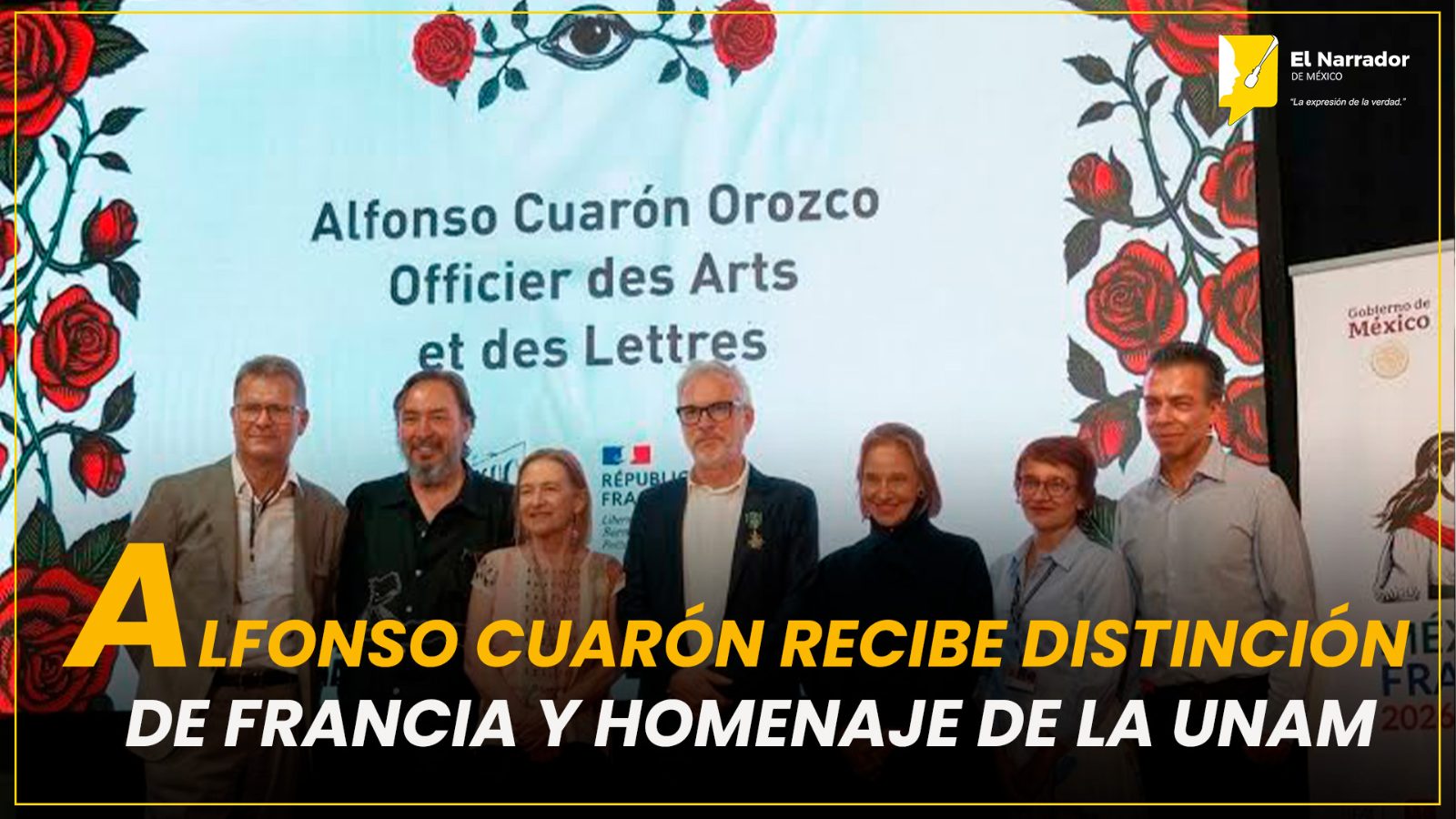 ALFONSO CUARÓN RECIBE DISTINCIÓN DE FRANCIA Y HOMENAJE DE LA UNAM